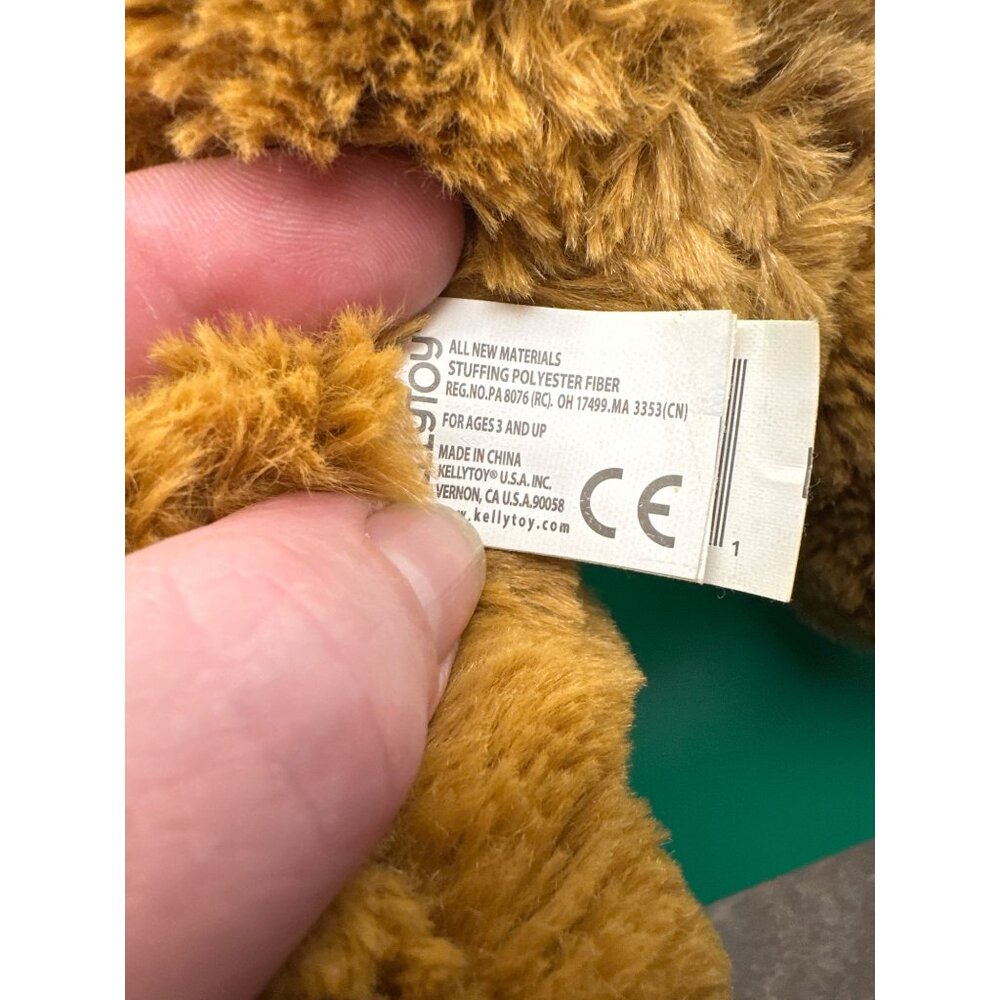 Kellytoy Original Brown Plush Teddy Bear With Plaid Bow Tie - Stuffed Polyester - Picture 3 of 7